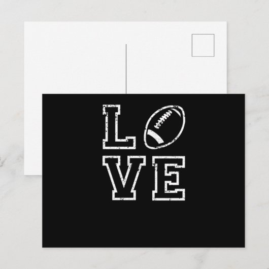 Love American Football Valentijnsdag Gift Briefkaart (Voorkant / Achterkant)