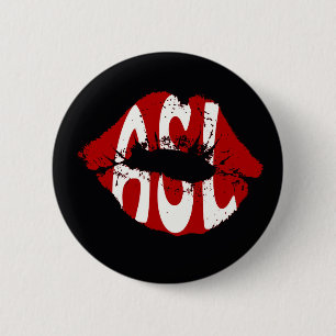 Love American Sign Langauge Ronde Button 5,7 Cm