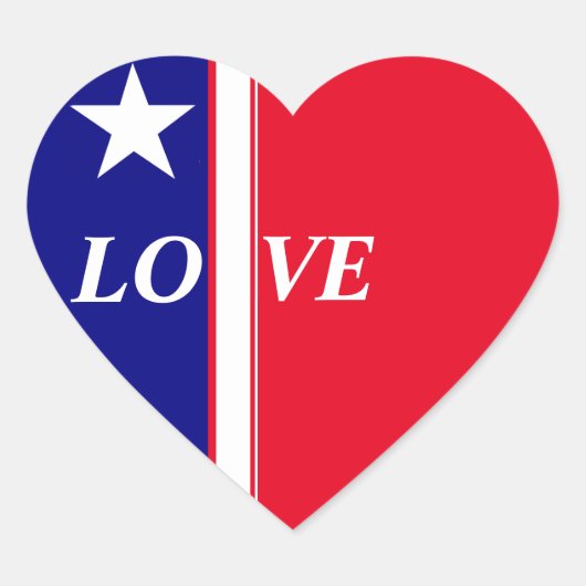 Love AMERICAN STYLE Hart Sticker (Voorkant)