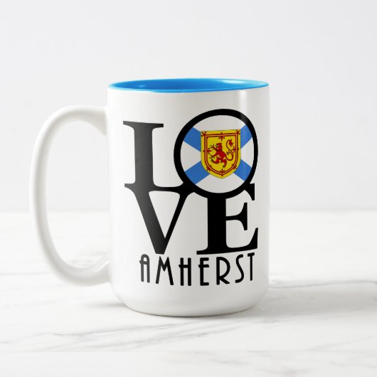 LOVE Amherst NS 15oz Tweekleurige Koffiemok (Links)