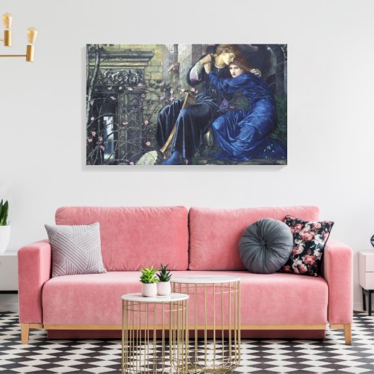 Love Among the Ruins (door Edward Burne-Jones) Canvas Afdruk (Insitu (Woonkamer))