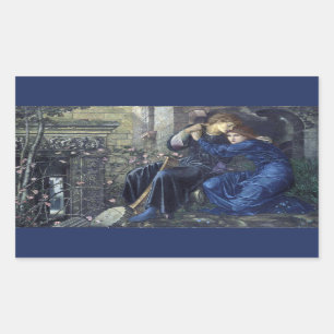 Love Among the Ruins (door Edward Burne-Jones) Rechthoekige Sticker
