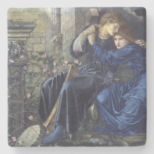 Love Among the Ruins (door Edward Burne-Jones) Stenen Onderzetter