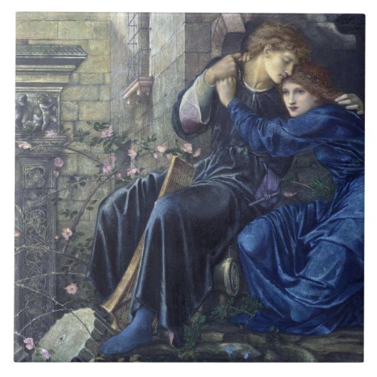 Love Among the Ruins (door Edward Burne-Jones) Tegeltje (Voorkant)