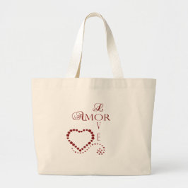 Love Amor Heart Valentijn Grote Tote Bag
