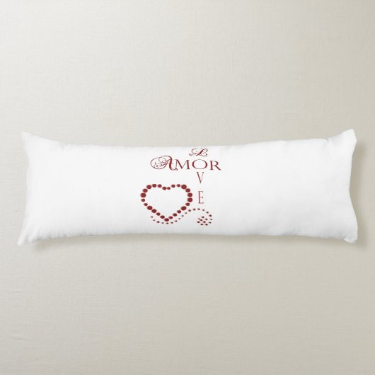 Love Amor Heart Valentijn Lichaamskussen (Voorkant)