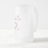 Love Amor Heart Valentijn Matglas Bierpul (Voorkant rechts)