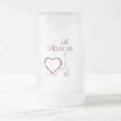 Love Amor Heart Valentijn Matglas Bierpul (Center)