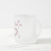 Love Amor Heart Valentijn Matglas Koffiemok (Voorkant rechts)