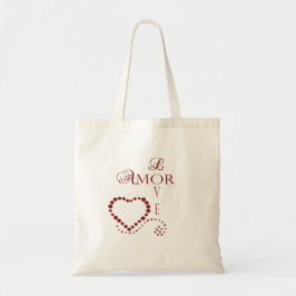 Love Amor Heart Valentijn Tote Bag