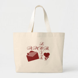 Love Amor Valentijn Design Grote Tote Bag