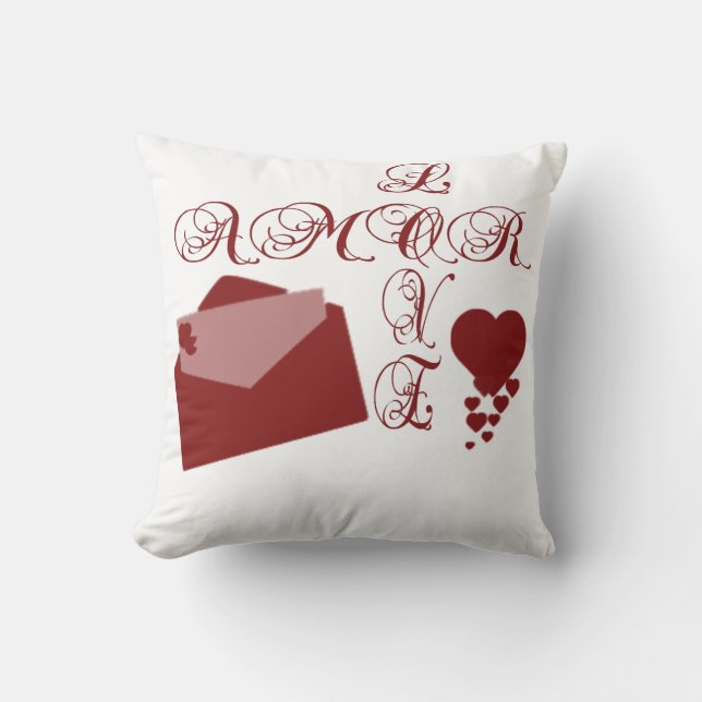 Love Amor Valentijn Design Kussen (Voorkant)