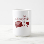Love Amor Valentijn Design Magische Mok (Midden)