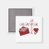 Love Amor Valentijn Design Magneet (Voorkant / Achterkant)