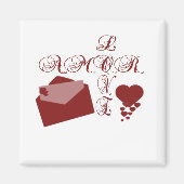 Love Amor Valentijn Design Magneet (Voorkant)