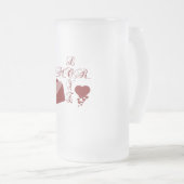 Love Amor Valentijn Design Matglas Bierpul (Voorkant rechts)