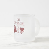 Love Amor Valentijn Design Matglas Koffiemok (Voorkant rechts)