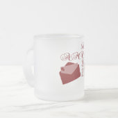 Love Amor Valentijn Design Matglas Koffiemok (Voorkant links)