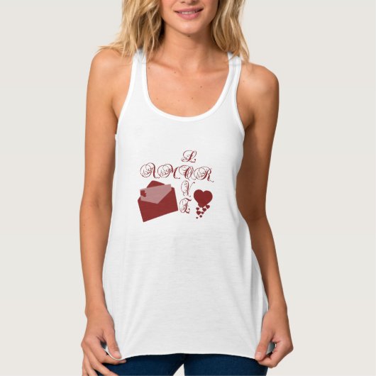 Love Amor Valentijn Design Tanktop (Voorkant)