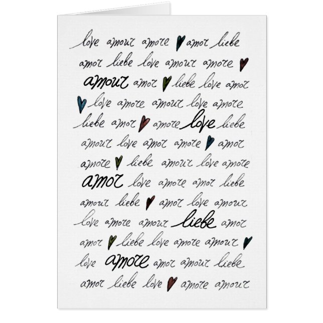 "Love Amour Amore Liebe Amor" (Voorkant)