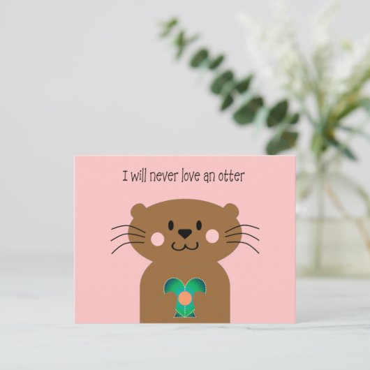 Love An Otter Post Kaart (Staand voorkant)