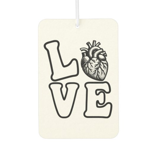 LOVE Anatomical Human Heart Air Freshener Luchtverfrisser (Voorkant)