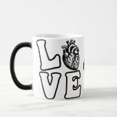 LOVE Anatomical Human Heart  Magische Mok (Links)