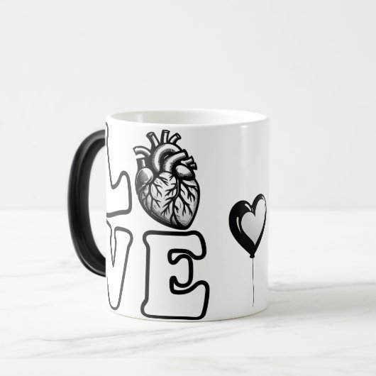LOVE Anatomisch Menselijk Hart Magische Mok (Voorkant links)