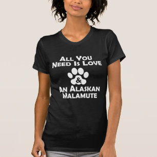 Love and an Alaskan Malamute T-shirt
