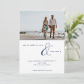 Love and Beach Photo Beach Wedding  Save The Date (Staand voorkant)