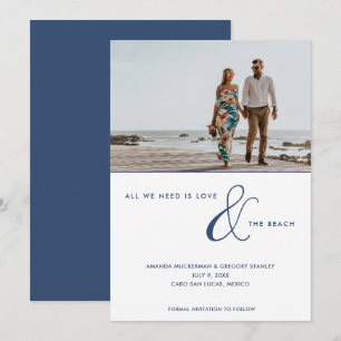 Love and Beach Photo Beach Wedding Save The Date