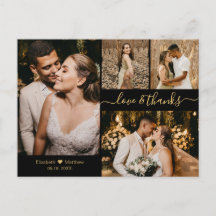 Love and Bedankt Black Gold Weddenschap Hartelijk 