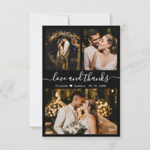 Love and Bedankt Black White Weddenschap Hartelijk