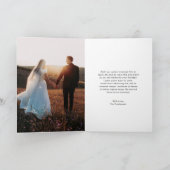 Love and Bedankt Elegant Script Photo Wedding (Binnen)