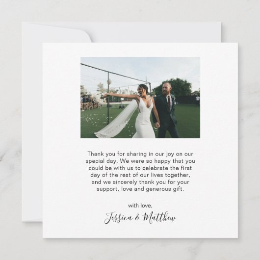 Love and Bedankt Gold Script Photo Collage Wedding (Achterkant)