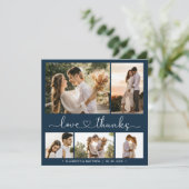 Love and Bedankt Heart 5 Photo Collage Wedding (Staand voorkant)