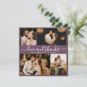 Love and Bedankt Mauve Photo Wedding (Staand voorkant)