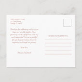 Love and Bedankt Roos Gold Photo Weddenschap Harte Briefkaart (Achterkant)