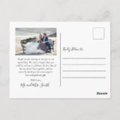 Love and Bedankt Script 4 Photo Weddenschap Bedank Briefkaart (Achterkant)