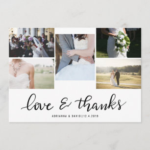 Love and Bedankt Script Five Couple Photo Wedding