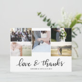 Love and Bedankt Script Five Couple Photo Wedding (Staand voorkant)