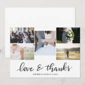 Love and Bedankt Script Five Couple Photo Wedding (Voorkant / Achterkant)