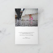 Love and Bedankt Script Photo Weddenschap Dankuwel Notitiekaartje (Binnen)