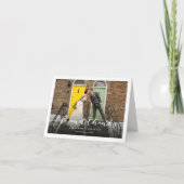 Love and Bedankt Script Photo Weddenschap Dankuwel Notitiekaartje (Voorkant)