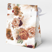 Love and Bedankt Terracotta Floral Boho Favors Bedankdoosjes (Achterkant)