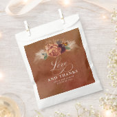 Love and Bedankt Terracotta Floral Boho Favors Bedankzakje (Geknipt)