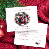 Love and Bedankt Winter Rustic Wedding Bedankt Briefkaart