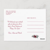 Love and Bedankt Winter Rustic Wedding Bedankt Briefkaart (Achterkant)