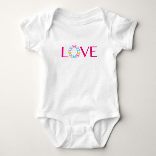 Love and Butterflies Baby Bodysuit (Voorkant)