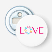 Love and Butterflies Button Flesopener (Voorkant)